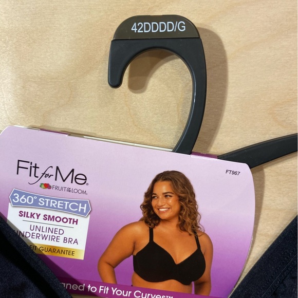 Fruit of the Loom “Fit for Me” Unlined Underwire Bra 42 DDDD (JK) — *USED* - Picture 5 of 11